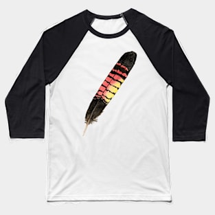 Watercolor Red-tailed cockatoo feathers painting Baseball T-Shirt